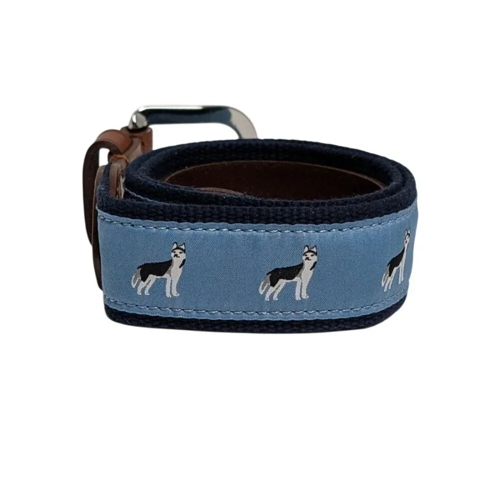 J Crew Crewcuts Boys Critter‎ Belt Husky Dog Print Medium